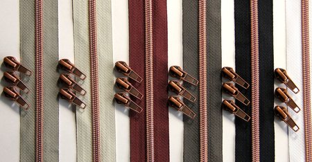 Koper rits 1 meter 6,5mm - 3 runners - Snaply