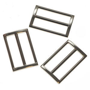 LAATSTE Zilver metalen schuiver rechthoekig 38mm