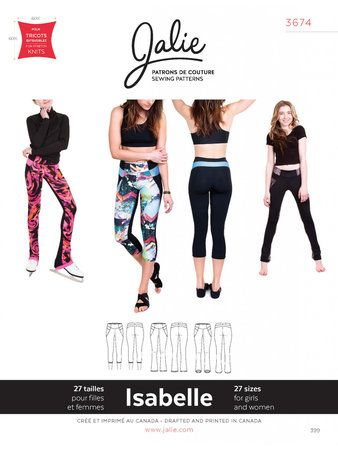 Jalie 3674 Isabelle Leggings and skating pants GIRLS & WOMEN