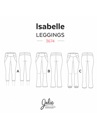 Jalie 3674 Isabelle Leggings and skating pants GIRLS & WOMEN
