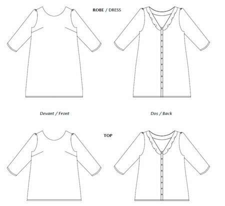 Les Lubies de Cadia - Scarlett Dress/ Top