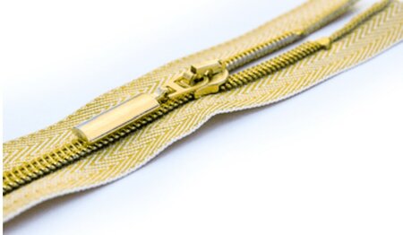 Deelbare gouden rits visgraad 50cm