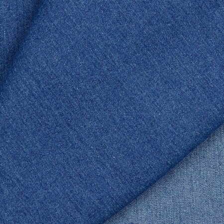VERHEES Recycled Denim / Jeansstof MID BLUE STRETCH