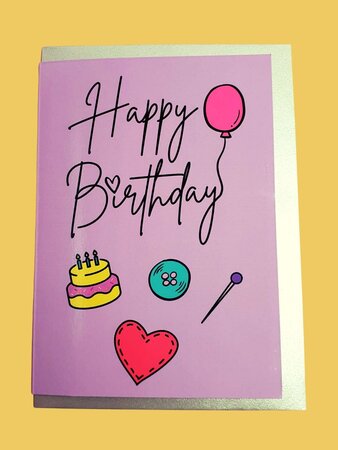 Sew Anonymous - Kaart Happy Birthday