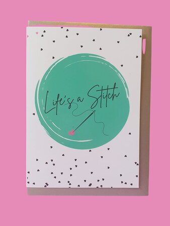 Sew Anonymous - Kaart Life is a stitch