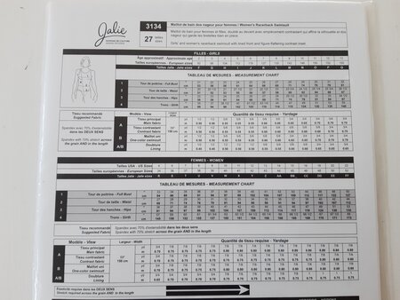 Jalie 3134 Sport badpak GIRLS & WOMEN