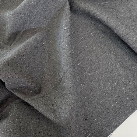 Green Recycled Textiles - Denim grey melange TWILL