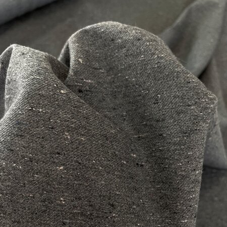 Green Recycled Textiles - Denim grey melange TWILL