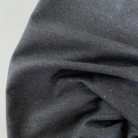 Green Recycled Textiles - Denim grey melange TWILL