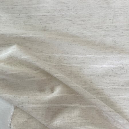 Green Recycled Textiles - Natural stripe COTTON/VISCOSE/LINNEN