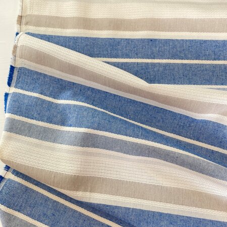 Green Recycled Textiles - Embroidered stripe COTTON/PET