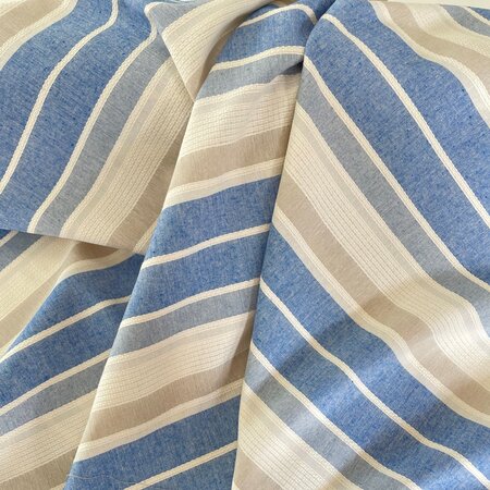 Green Recycled Textiles - Embroidered stripe COTTON/PET
