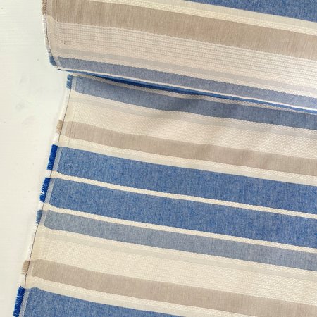 Green Recycled Textiles - Embroidered stripe COTTON/PET