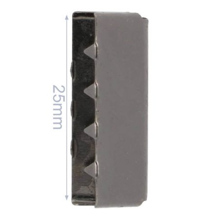 Eindstuk tassenband metaal 25 mm
