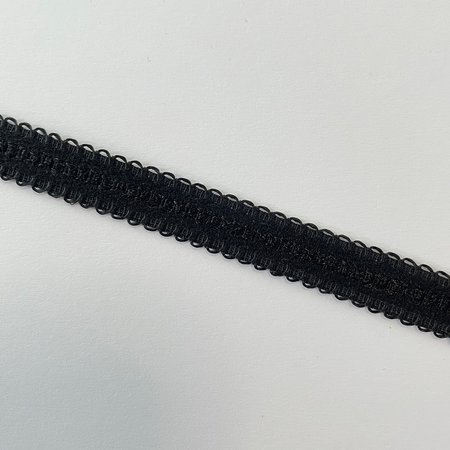 Schouderband elastiek ZWART 12mm