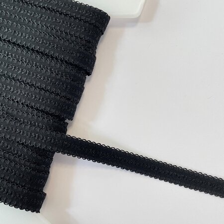 Schouderband elastiek ZWART 12mm