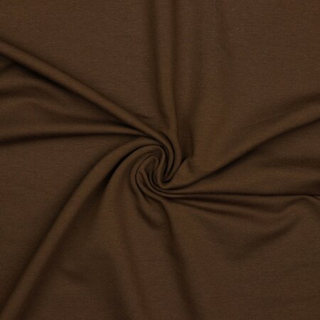 Verhees GOTS - BROWN Solid FRENCH TERRY