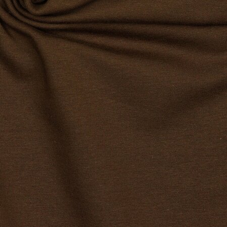 Verhees GOTS - BROWN Solid FRENCH TERRY