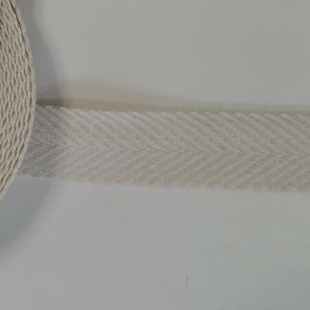 Tassenband Herringbone zigzag ECRU - 30mm