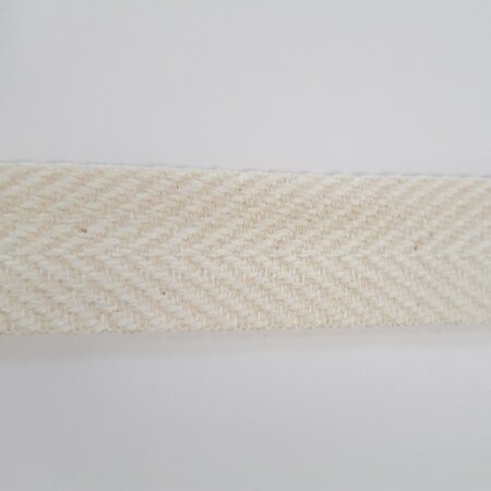 Tassenband Herringbone zigzag ECRU - 30mm