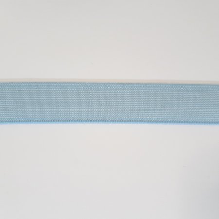 Sierelastiek - LIGHT BLUE-OFF WHITE STRIPE 25mm