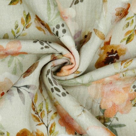 Verhees GOTS - Sand Flower - Double Gauze (GOTS)