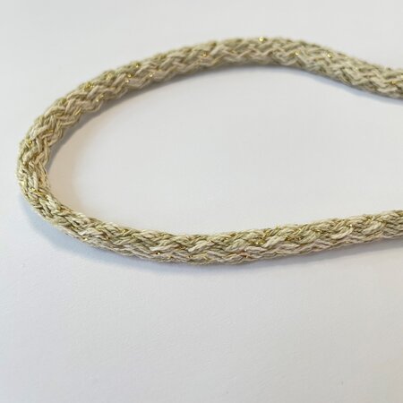 Hoodie koord  - Zand/Goud - 8 mm  