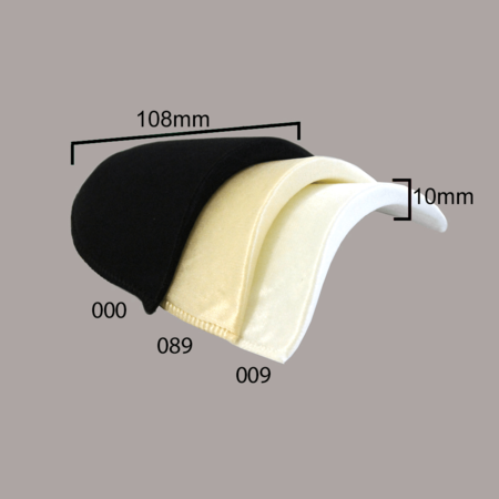 Schoudervulling satijn10mm ZWART