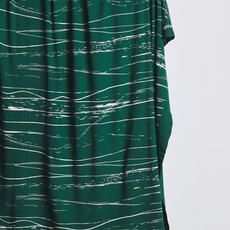 mindtheMAKER - Stray Lines Bottle Green VISCOSE STRETCH JERSEY