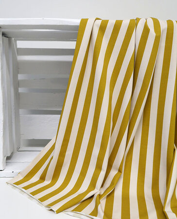 Mieli Design - Stripes olive/naturel JERSEY (organic)
