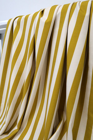 Mieli Design - Stripes olive/naturel JERSEY (organic)