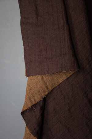 COUPON 140 CM Merchant & Mills - Woolsey Black Coffee Wol/Linen