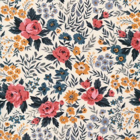 Cloud 9 - Rose garden WOVEN COTTON biokatoen