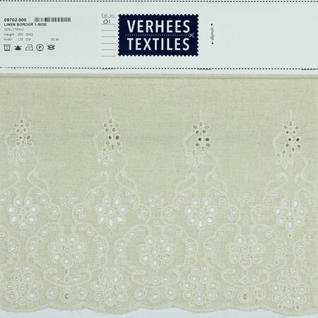 Verhees linnen EMBROIDERED 1 SIDE