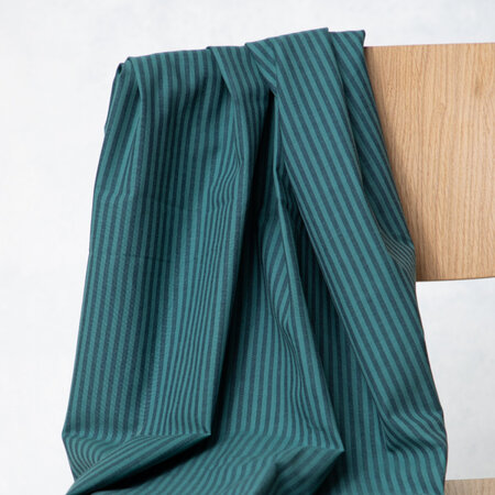 mindtheMAKER - ORGANIC STRIPE COTTON Indigo Night/Chalky Green