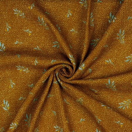 COUPON 60 CM Verhees GOTS - Caramel twigs - Double Gauze (GOTS)