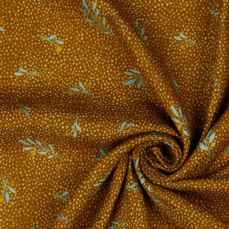 COUPON 60 CM Verhees GOTS - Caramel twigs - Double Gauze (GOTS)