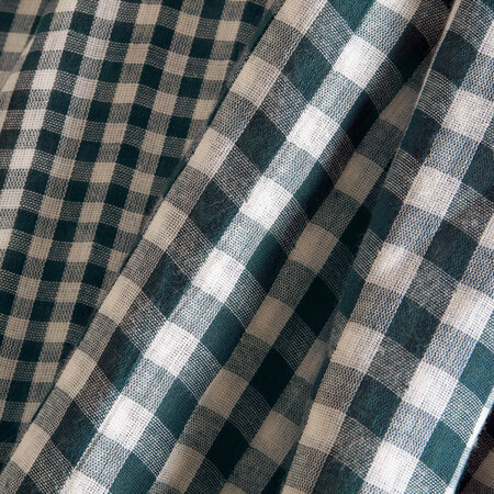 Atelier Brunette - Gingham Off-White Smokey Fabric COTTON