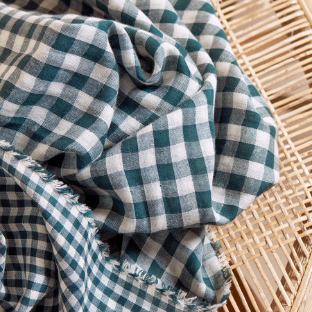 Atelier Brunette - Gingham Off-White Smokey Fabric COTTON