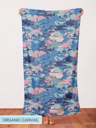 Paintbrush Studio Fabric - Sky Gazing Abstract Clouds Blue CANVAS