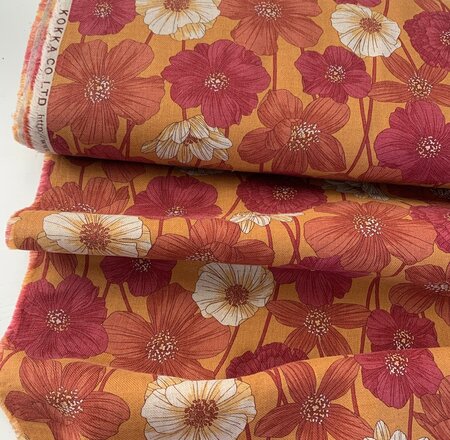 Kokka Japan - Sommer Viyella - Burned Orange COTTON/LINEN