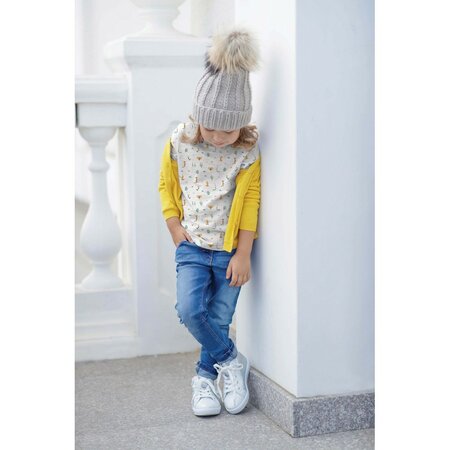 Verhees GOTS - Favorite Animals Light Grey JERSEY