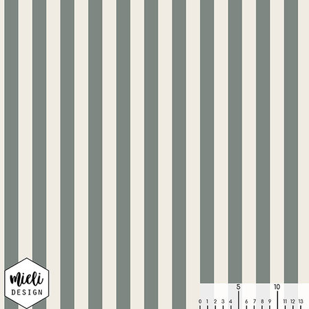 Mieli Design - Stripes Slate Green JERSEY (organic)