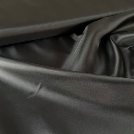 COUPON 80cm MET WEEFFOUT CUPRO voeringstof Zwart