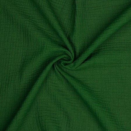 Verhees GOTS - DARK GREEN - Double Gauze/hydrofiel (GOTS)