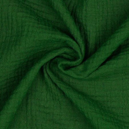 Verhees GOTS - DARK GREEN - Double Gauze/hydrofiel (GOTS)