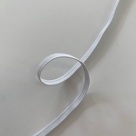 Wit elastiek 5 mm