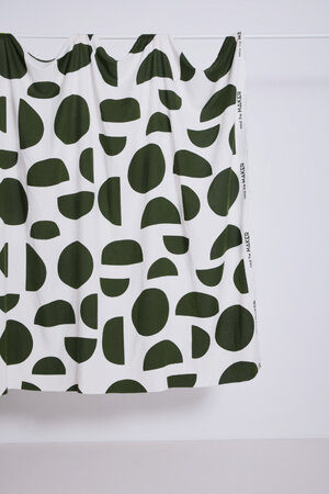 mindtheMAKER - CIRCLE CIRCUS GREEN KHAKI - VISCOSE/LINEN NOIL