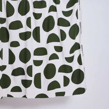 mindtheMAKER - CIRCLE CIRCUS GREEN KHAKI - VISCOSE/LINEN NOIL