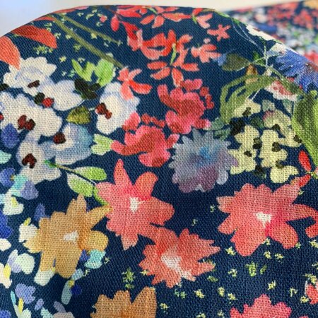Lady McElroy -Wild Botanics Mid blue LINNEN VISCOSE